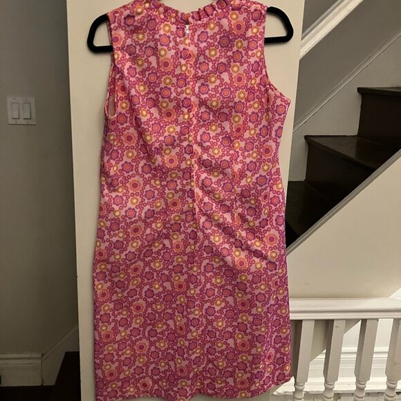 Vintage MOD Pink Floral Dress - Picture 6 of 11